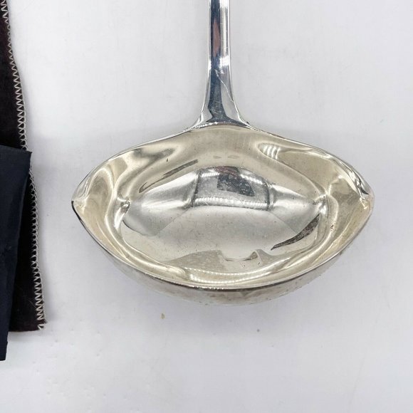 Gerity Georgian Silver Plate Serving Ladle Spoon G48 Cloth Bag Tag 12.5” - Picture 8 of 12